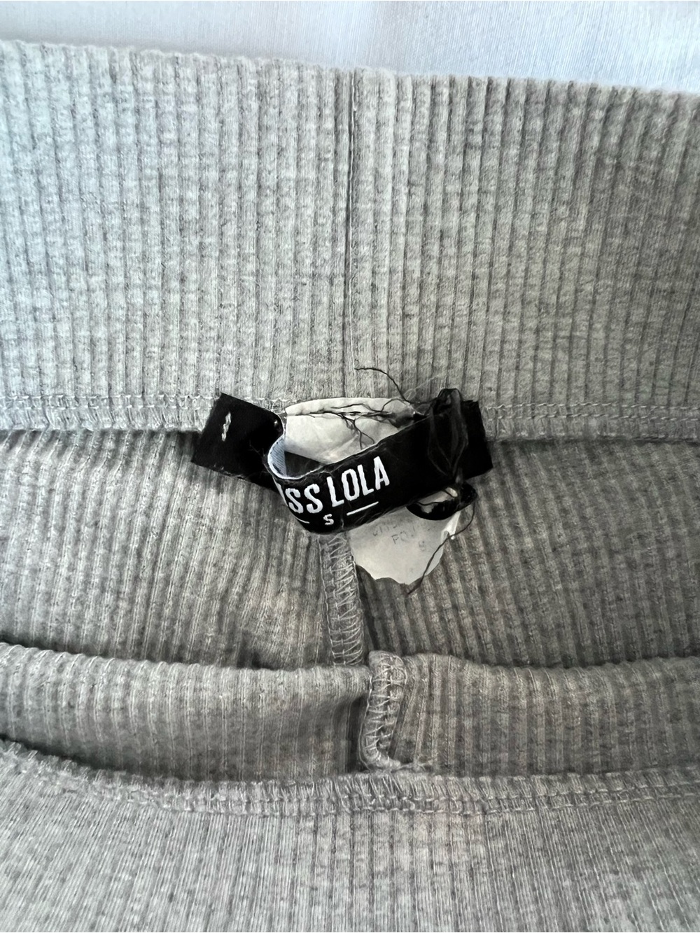 Gray Ribbed Matching Set - Picture 4 of 5